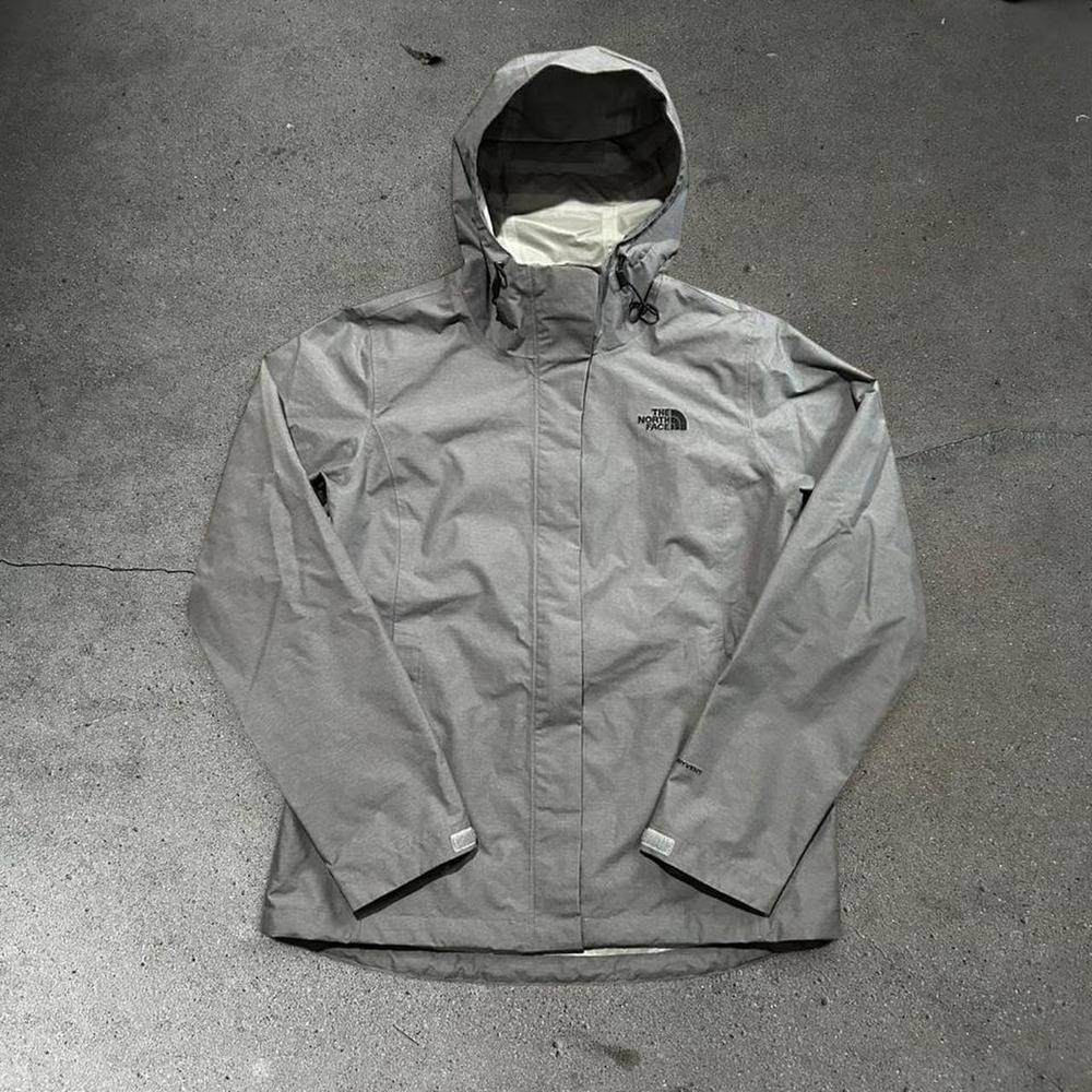 Women's The North Face grey dryvent weatherproof shell hooded jacket Size M - Picture 1 of 6